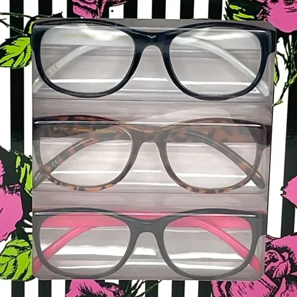 Betsey Johnson Reading Glasses, Strength +2.00 - Picture 2 of 5